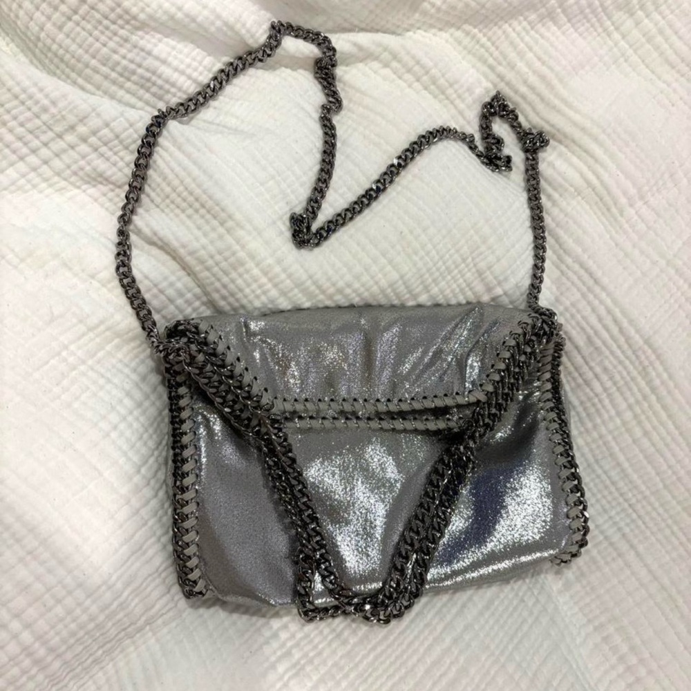 Stella McCartney silver Falabella chain bag
